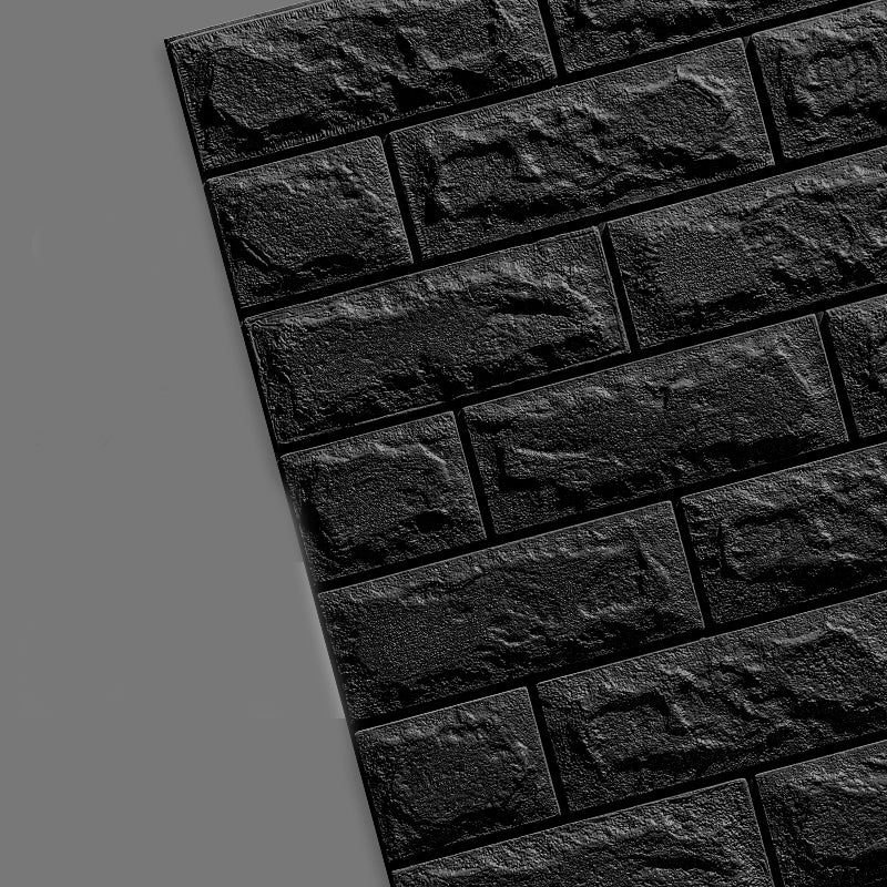 Contemporary Wall Paneling 3D Embossed Mosaic Design Waterproof Wall Ceiling Black Clearhalo 'Flooring 'Home Improvement' 'home_improvement' 'home_improvement_wall_paneling' 'Wall Paneling' 'wall_paneling' 'Walls & Ceilings' Walls and Ceiling' 6438766