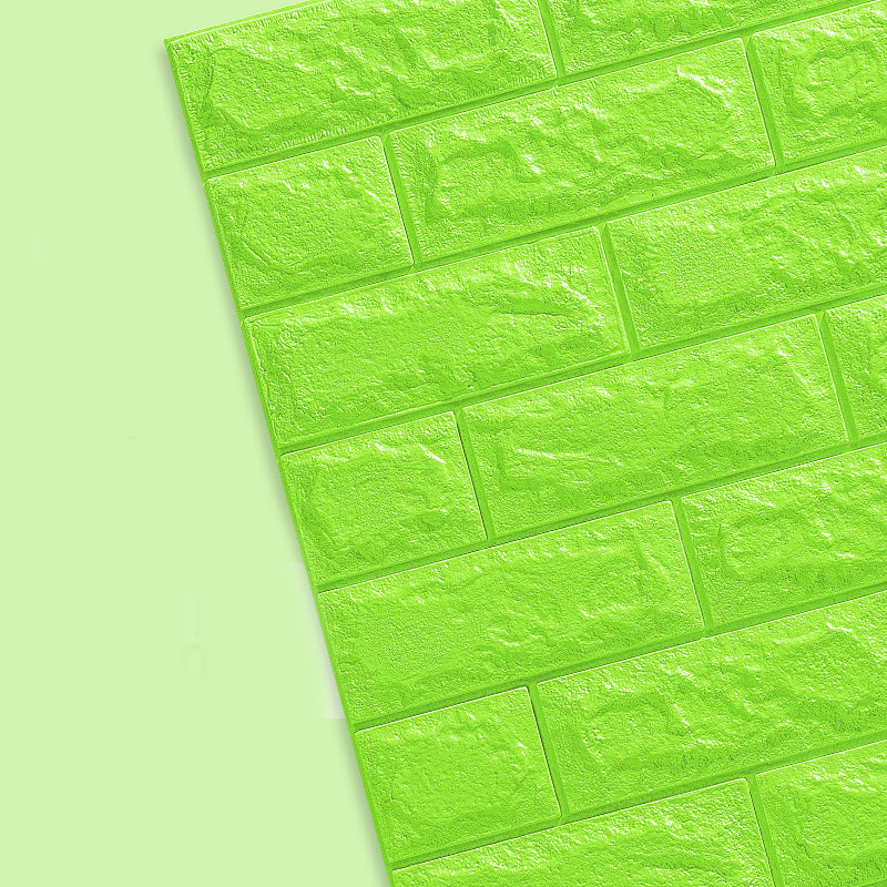 Contemporary Wall Paneling 3D Embossed Mosaic Design Waterproof Wall Ceiling Green Clearhalo 'Flooring 'Home Improvement' 'home_improvement' 'home_improvement_wall_paneling' 'Wall Paneling' 'wall_paneling' 'Walls & Ceilings' Walls and Ceiling' 6438782