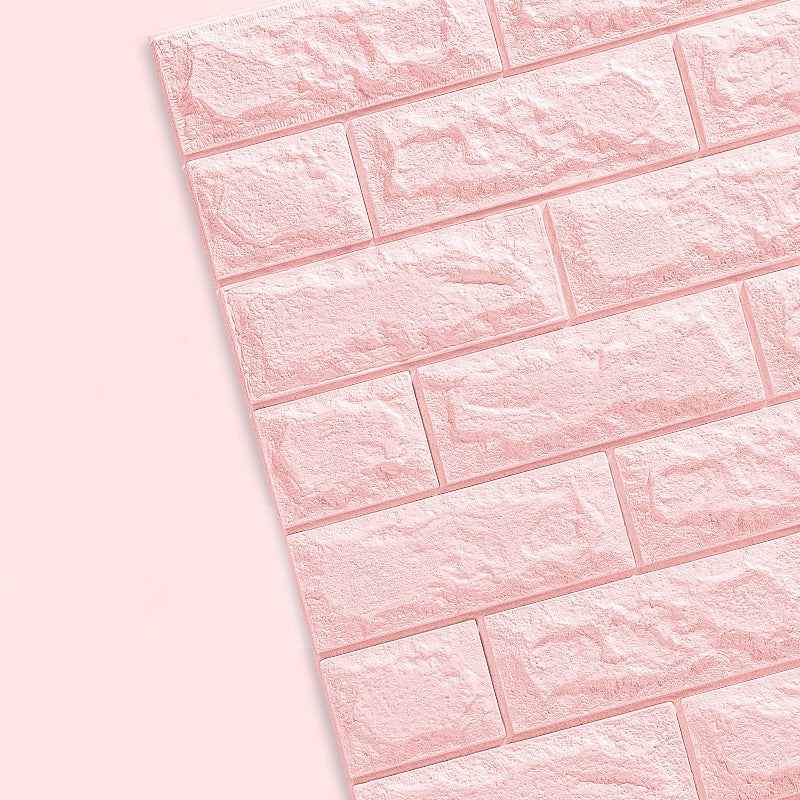 Contemporary Wall Paneling 3D Embossed Mosaic Design Waterproof Wall Ceiling Light Pink Clearhalo 'Flooring 'Home Improvement' 'home_improvement' 'home_improvement_wall_paneling' 'Wall Paneling' 'wall_paneling' 'Walls & Ceilings' Walls and Ceiling' 6438789