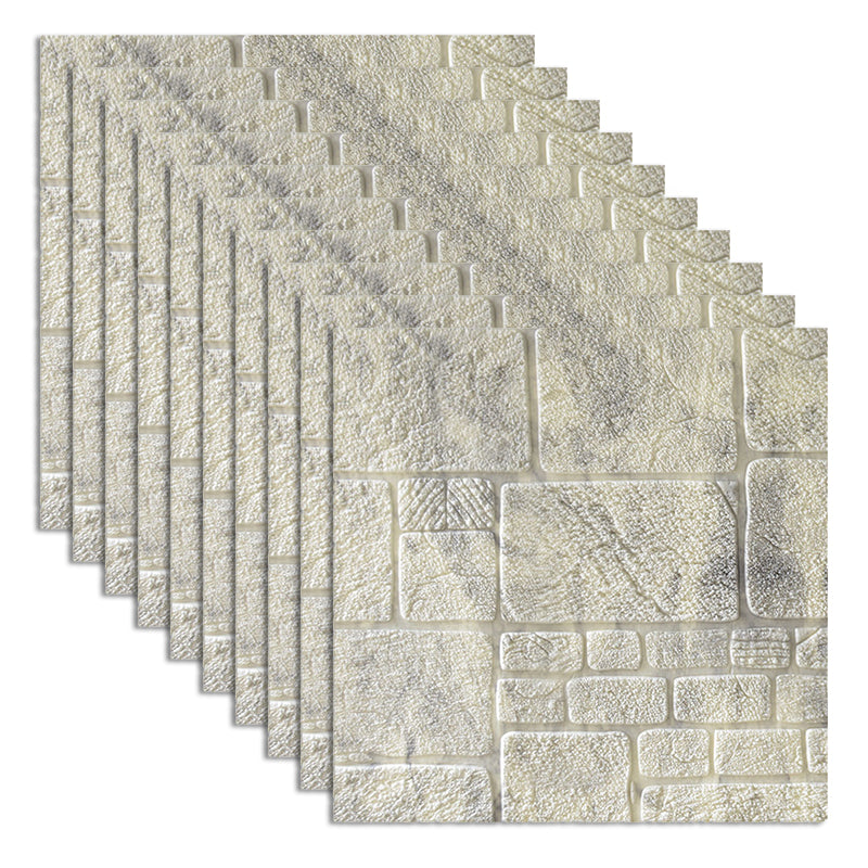 Waterproof Wall Ceiling 3D Faux Stone Foam Peel and Stick Living Room Panel (10-Pack) Gray-Blue Clearhalo 'Flooring 'Home Improvement' 'home_improvement' 'home_improvement_wall_paneling' 'Wall Paneling' 'wall_paneling' 'Walls & Ceilings' Walls and Ceiling' 6438814