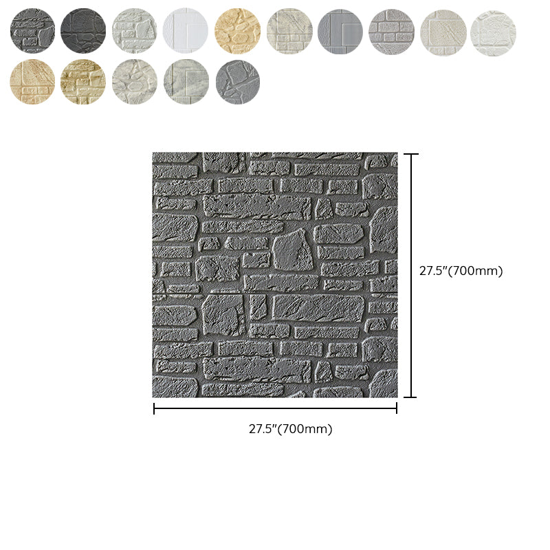 Waterproof Wall Ceiling 3D Faux Stone Foam Peel and Stick Living Room Panel (10-Pack) Clearhalo 'Flooring 'Home Improvement' 'home_improvement' 'home_improvement_wall_paneling' 'Wall Paneling' 'wall_paneling' 'Walls & Ceilings' Walls and Ceiling' 6438824