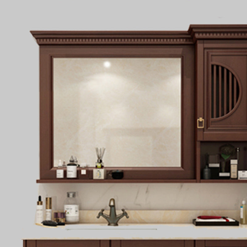 Traditional Sink Vanity Bathroom Vanity Cabinet with Mirror Cabinet Clearhalo 'Bathroom Remodel & Bathroom Fixtures' 'Bathroom Vanities' 'bathroom_vanities' 'Home Improvement' 'home_improvement' 'home_improvement_bathroom_vanities' 6438935