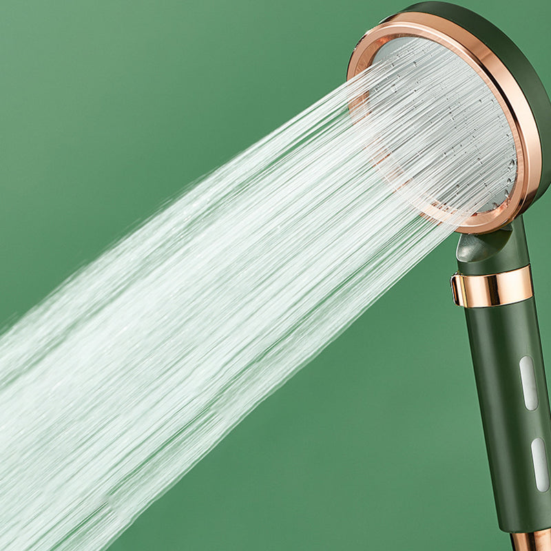 Contemporary Shower Head Wall-mounted Plastic Handheld Shower Head Green-Gold Clearhalo 'Bathroom Remodel & Bathroom Fixtures' 'Home Improvement' 'home_improvement' 'home_improvement_shower_heads' 'Shower Heads' 'shower_heads' 'Showers & Bathtubs Plumbing' 'Showers & Bathtubs' 6439094