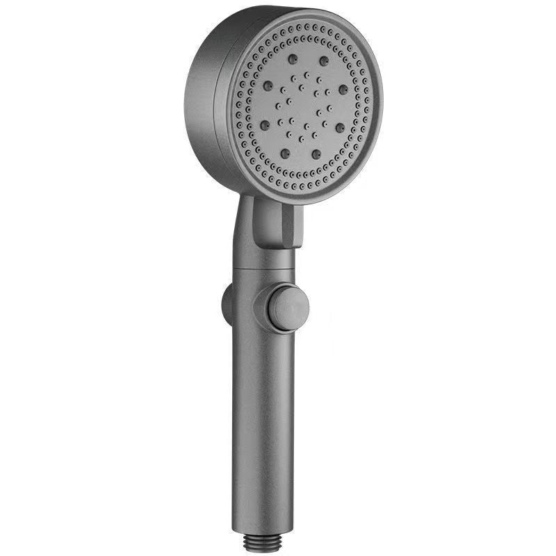 Plastic Bathroom Shower Head Wall-mounted Shower Head with Adjustable Spray Pattern Grey Hand Shower Clearhalo 'Bathroom Remodel & Bathroom Fixtures' 'Home Improvement' 'home_improvement' 'home_improvement_shower_heads' 'Shower Heads' 'shower_heads' 'Showers & Bathtubs Plumbing' 'Showers & Bathtubs' 6439129