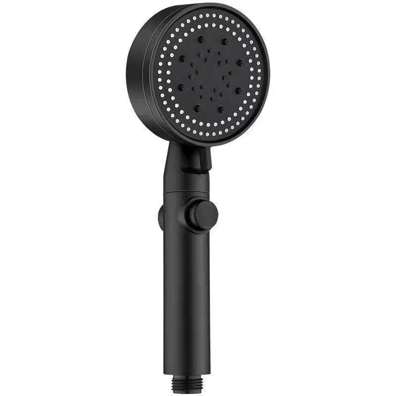 Plastic Bathroom Shower Head Wall-mounted Shower Head with Adjustable Spray Pattern Black Hand Shower Clearhalo 'Bathroom Remodel & Bathroom Fixtures' 'Home Improvement' 'home_improvement' 'home_improvement_shower_heads' 'Shower Heads' 'shower_heads' 'Showers & Bathtubs Plumbing' 'Showers & Bathtubs' 6439136