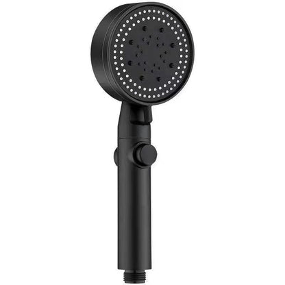 Plastic Bathroom Shower Head Wall-mounted Shower Head with Adjustable Spray Pattern Black Hand Shower Clearhalo 'Bathroom Remodel & Bathroom Fixtures' 'Home Improvement' 'home_improvement' 'home_improvement_shower_heads' 'Shower Heads' 'shower_heads' 'Showers & Bathtubs Plumbing' 'Showers & Bathtubs' 6439136