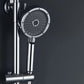 Matte Black Handheld Shower Head Modern 3-Jet Round Wall-Mount Handheld Shower Head Clearhalo 'Bathroom Remodel & Bathroom Fixtures' 'Home Improvement' 'home_improvement' 'home_improvement_shower_heads' 'Shower Heads' 'shower_heads' 'Showers & Bathtubs Plumbing' 'Showers & Bathtubs' 6439147