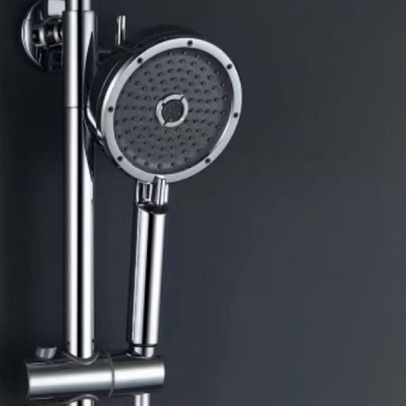 Matte Black Handheld Shower Head Modern 3-Jet Round Wall-Mount Handheld Shower Head Clearhalo 'Bathroom Remodel & Bathroom Fixtures' 'Home Improvement' 'home_improvement' 'home_improvement_shower_heads' 'Shower Heads' 'shower_heads' 'Showers & Bathtubs Plumbing' 'Showers & Bathtubs' 6439147
