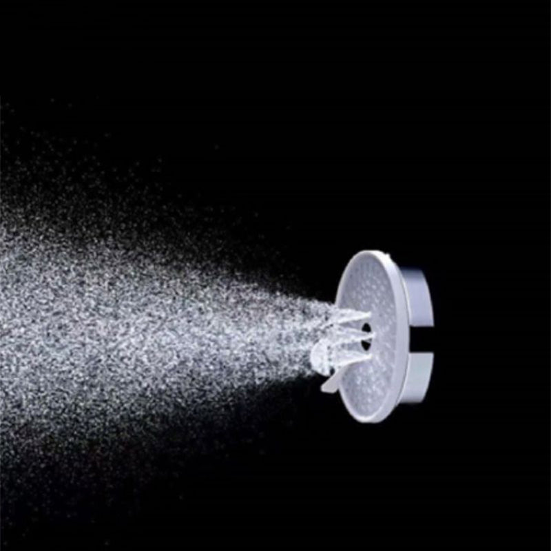 Matte Black Handheld Shower Head Modern 3-Jet Round Wall-Mount Handheld Shower Head Clearhalo 'Bathroom Remodel & Bathroom Fixtures' 'Home Improvement' 'home_improvement' 'home_improvement_shower_heads' 'Shower Heads' 'shower_heads' 'Showers & Bathtubs Plumbing' 'Showers & Bathtubs' 6439166