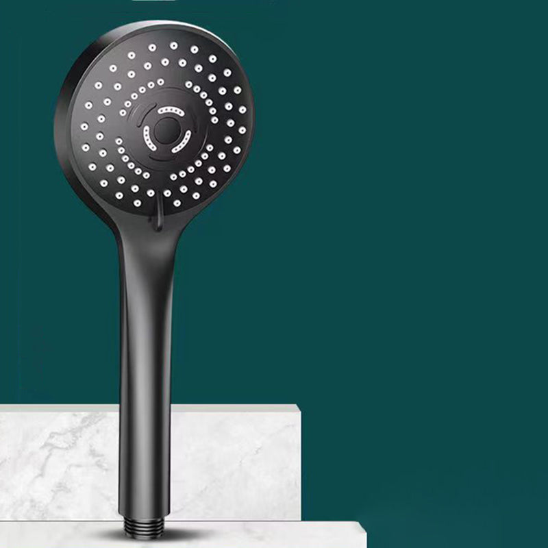 Plastic Handheld Shower Head Bathroom Shower Head with Adjustable Water Flow Black Hand Shower Clearhalo 'Bathroom Remodel & Bathroom Fixtures' 'Home Improvement' 'home_improvement' 'home_improvement_shower_heads' 'Shower Heads' 'shower_heads' 'Showers & Bathtubs Plumbing' 'Showers & Bathtubs' 6439182