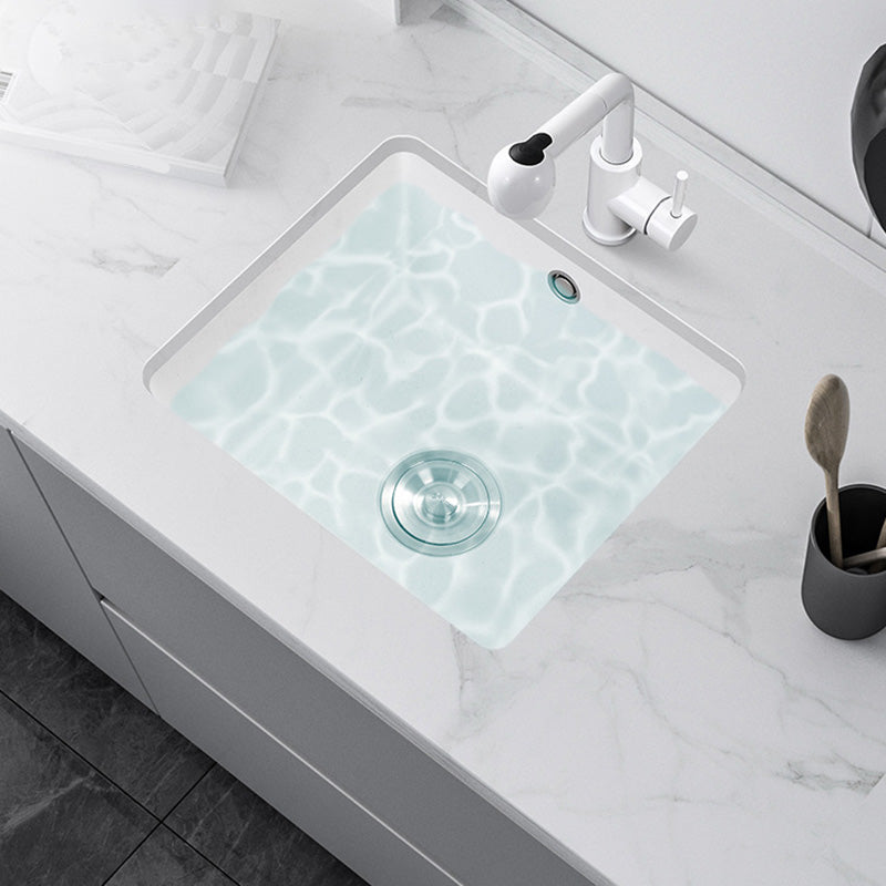 Contemporary White Quartz Kitchen Sink Drop-In 1 Holes Single Bowl Sink Clearhalo 'Home Improvement' 'home_improvement' 'home_improvement_kitchen_sinks' 'Kitchen Remodel & Kitchen Fixtures' 'Kitchen Sinks & Faucet Components' 'Kitchen Sinks' 'kitchen_sinks' 6439209