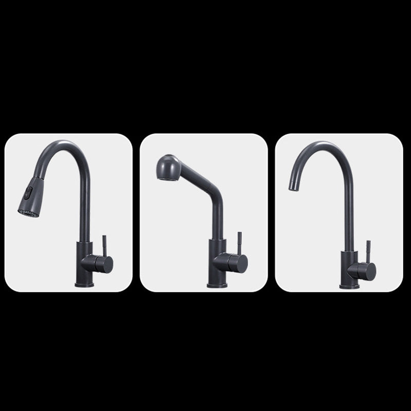 Black Round Kitchen Sink Contemporary Drop-In 1 Holes Single Bowl Sink Clearhalo 'Home Improvement' 'home_improvement' 'home_improvement_kitchen_sinks' 'Kitchen Remodel & Kitchen Fixtures' 'Kitchen Sinks & Faucet Components' 'Kitchen Sinks' 'kitchen_sinks' 6439242