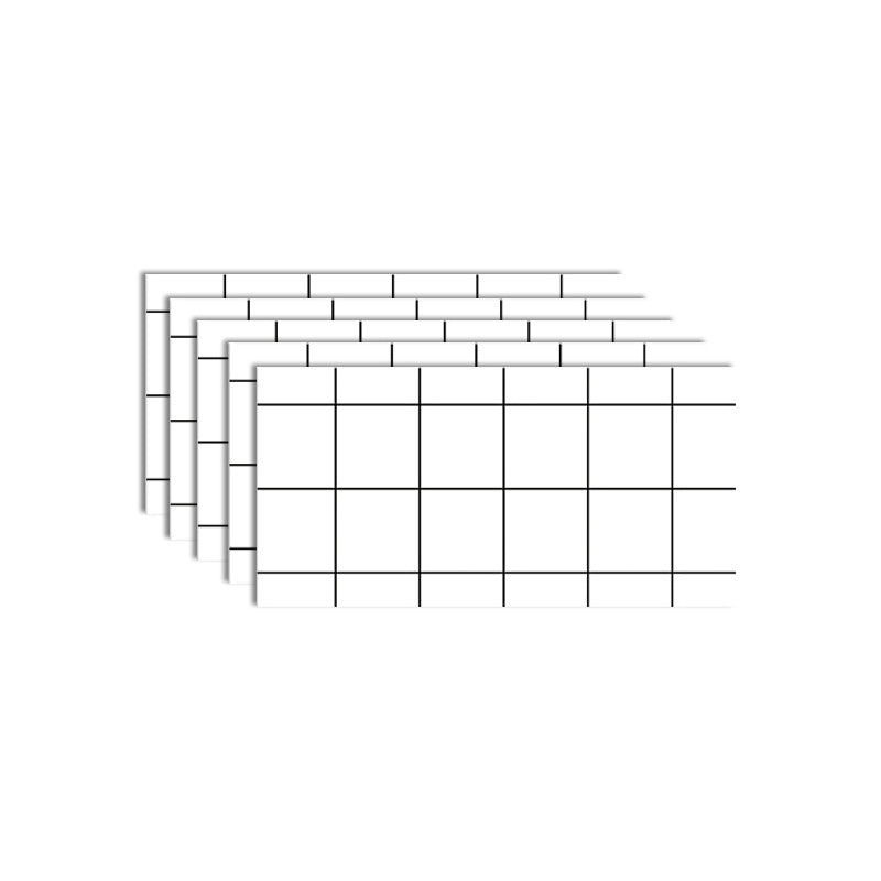 Modern 3D Peel & Stick Field Tile Rectangular Peel and Stick Tiles White-Black Clearhalo 'Flooring 'Home Improvement' 'home_improvement' 'home_improvement_peel_stick_blacksplash' 'Peel & Stick Backsplash Tile' 'peel_stick_blacksplash' 'Walls & Ceilings' Walls and Ceiling' 6439288