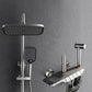 Wall Mounted Shower System Metal Shower Faucet Adjustable Arm Shower System with Slide Bar Gun Grey Thermostatic Digital Display Not Included Clearhalo 'Bathroom Remodel & Bathroom Fixtures' 'Home Improvement' 'home_improvement' 'home_improvement_shower_faucets' 'Shower Faucets & Systems' 'shower_faucets' 'Showers & Bathtubs Plumbing' 'Showers & Bathtubs' 6439871