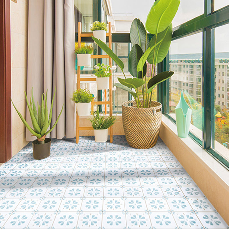 24" x 118" x 6mm Vinyl Flooring Living Spaces Peel and Stick PVC Flooring Blue-White Clearhalo 'Flooring 'Home Improvement' 'home_improvement' 'home_improvement_vinyl_flooring' 'Vinyl Flooring' 'vinyl_flooring' Walls and Ceiling' 6447040