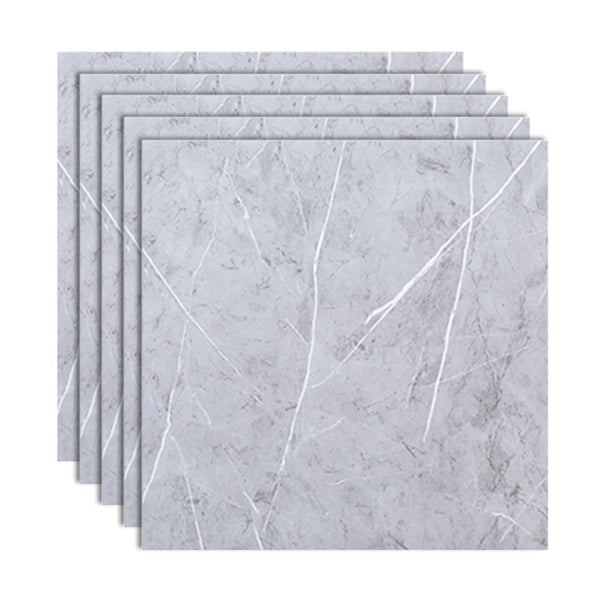 Peel and Stick Vinyl Flooring 23.6"x23.6" x2mm Marble Look PVC Flooring Light Gray Clearhalo 'Flooring 'Home Improvement' 'home_improvement' 'home_improvement_vinyl_flooring' 'Vinyl Flooring' 'vinyl_flooring' Walls and Ceiling' 6447055