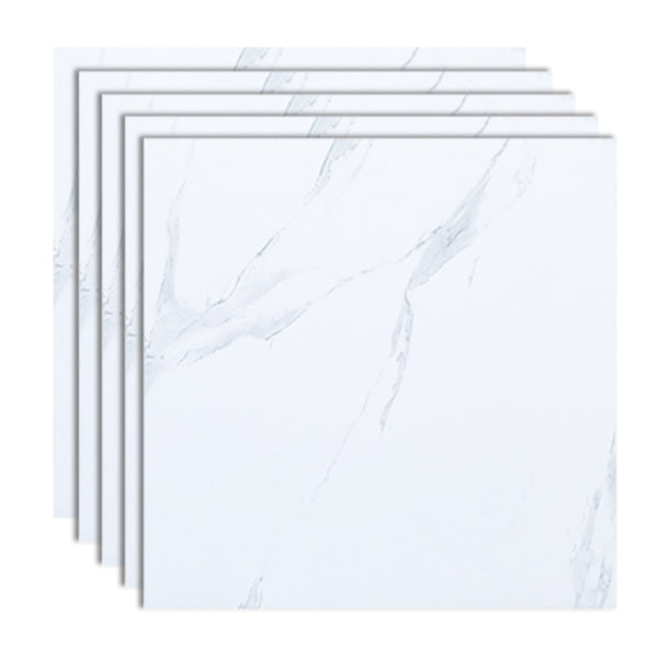 Peel and Stick Vinyl Flooring 23.6"x23.6" x2mm Marble Look PVC Flooring White-Gray Clearhalo 'Flooring 'Home Improvement' 'home_improvement' 'home_improvement_vinyl_flooring' 'Vinyl Flooring' 'vinyl_flooring' Walls and Ceiling' 6447062