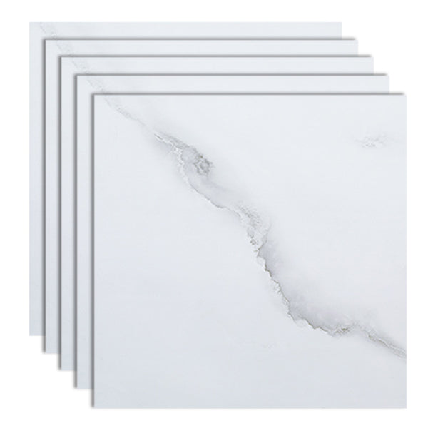 Peel and Stick Vinyl Flooring 23.6"x23.6" x2mm Marble Look PVC Flooring Light Gray-White Clearhalo 'Flooring 'Home Improvement' 'home_improvement' 'home_improvement_vinyl_flooring' 'Vinyl Flooring' 'vinyl_flooring' Walls and Ceiling' 6447067