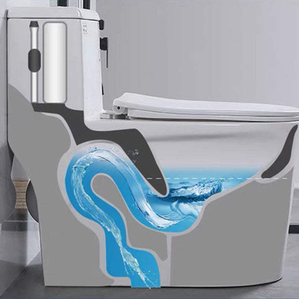 One-Piece Toilet Flush Toilet Floor Mounted UF Siphon Jet Toilet Bowl Clearhalo 'Bathroom Remodel & Bathroom Fixtures' 'Home Improvement' 'home_improvement' 'home_improvement_toilets' 'Toilets & Bidets' 'Toilets' 6455855