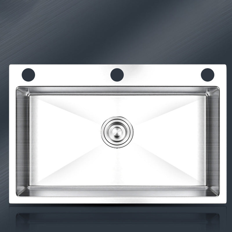 Stainless Steel Kitchen Sink Modern Kitchen Sink with Drain Assembly Clearhalo 'Home Improvement' 'home_improvement' 'home_improvement_kitchen_sinks' 'Kitchen Remodel & Kitchen Fixtures' 'Kitchen Sinks & Faucet Components' 'Kitchen Sinks' 'kitchen_sinks' 6455922