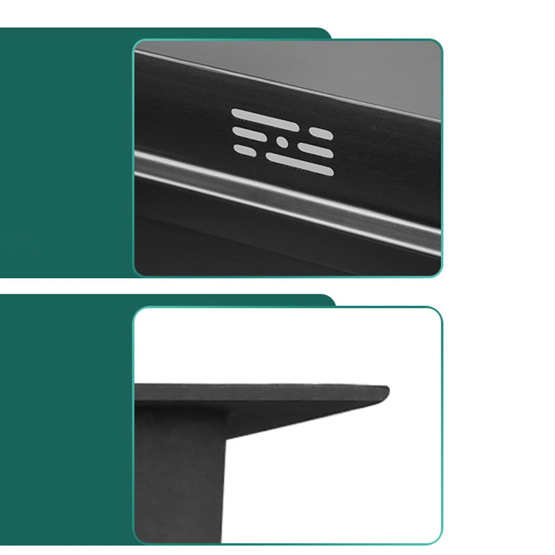 Contemporary Style Kitchen Sink Stainless Steel Kitchen Sink with 3 Holes Clearhalo 'Home Improvement' 'home_improvement' 'home_improvement_kitchen_sinks' 'Kitchen Remodel & Kitchen Fixtures' 'Kitchen Sinks & Faucet Components' 'Kitchen Sinks' 'kitchen_sinks' 6455959