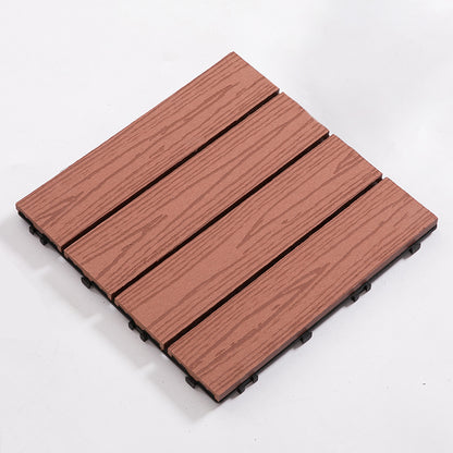 11.8"×11.8" Laminate Floor Fade Resistant Fire Resistant Laminate Flooring Red Straight Wood Grain Clearhalo 'Flooring 'Home Improvement' 'home_improvement' 'home_improvement_laminate_flooring' 'Laminate Flooring' 'laminate_flooring' Walls and Ceiling' 6456123