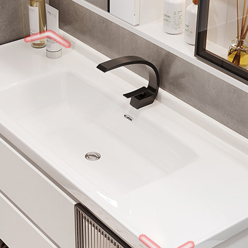 Modern Sink Vanity Bathroom Color Block Wall Mount Vanity Cabinet Clearhalo 'Bathroom Remodel & Bathroom Fixtures' 'Bathroom Vanities' 'bathroom_vanities' 'Home Improvement' 'home_improvement' 'home_improvement_bathroom_vanities' 6456372