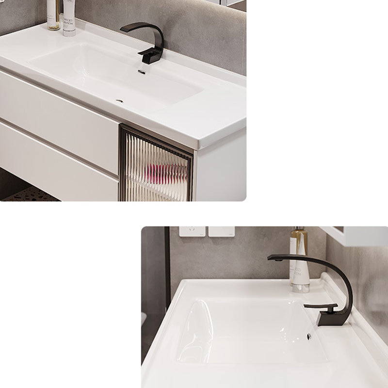 Modern Sink Vanity Bathroom Color Block Wall Mount Vanity Cabinet Clearhalo 'Bathroom Remodel & Bathroom Fixtures' 'Bathroom Vanities' 'bathroom_vanities' 'Home Improvement' 'home_improvement' 'home_improvement_bathroom_vanities' 6456374