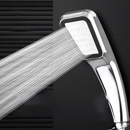 Plastic Wall-mounted Shower Head Modern Bathroom Handheld Shower Head Silver Hand Shower Clearhalo 'Bathroom Remodel & Bathroom Fixtures' 'Home Improvement' 'home_improvement' 'home_improvement_shower_heads' 'Shower Heads' 'shower_heads' 'Showers & Bathtubs Plumbing' 'Showers & Bathtubs' 6456421