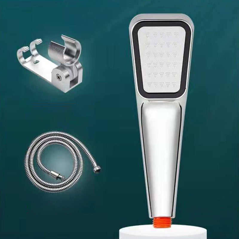 Plastic Wall-mounted Shower Head Modern Bathroom Handheld Shower Head Silver Shower Heads & Hose & Wall pedestal Clearhalo 'Bathroom Remodel & Bathroom Fixtures' 'Home Improvement' 'home_improvement' 'home_improvement_shower_heads' 'Shower Heads' 'shower_heads' 'Showers & Bathtubs Plumbing' 'Showers & Bathtubs' 6456425