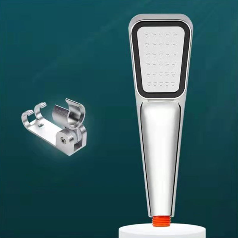 Plastic Wall-mounted Shower Head Modern Bathroom Handheld Shower Head Silver Shower Head with Wall Pedestal Clearhalo 'Bathroom Remodel & Bathroom Fixtures' 'Home Improvement' 'home_improvement' 'home_improvement_shower_heads' 'Shower Heads' 'shower_heads' 'Showers & Bathtubs Plumbing' 'Showers & Bathtubs' 6456432