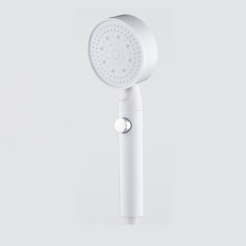 Plastic Handheld Shower Head Wall-mounted Shower Head with Adjustable Spray Pattern Round White Clearhalo 'Bathroom Remodel & Bathroom Fixtures' 'Home Improvement' 'home_improvement' 'home_improvement_shower_heads' 'Shower Heads' 'shower_heads' 'Showers & Bathtubs Plumbing' 'Showers & Bathtubs' 6456441