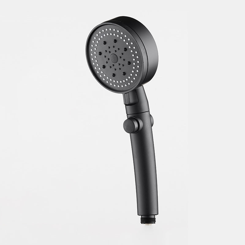 Plastic Handheld Shower Head Wall-mounted Shower Head with Adjustable Spray Pattern Arc Black Clearhalo 'Bathroom Remodel & Bathroom Fixtures' 'Home Improvement' 'home_improvement' 'home_improvement_shower_heads' 'Shower Heads' 'shower_heads' 'Showers & Bathtubs Plumbing' 'Showers & Bathtubs' 6456446