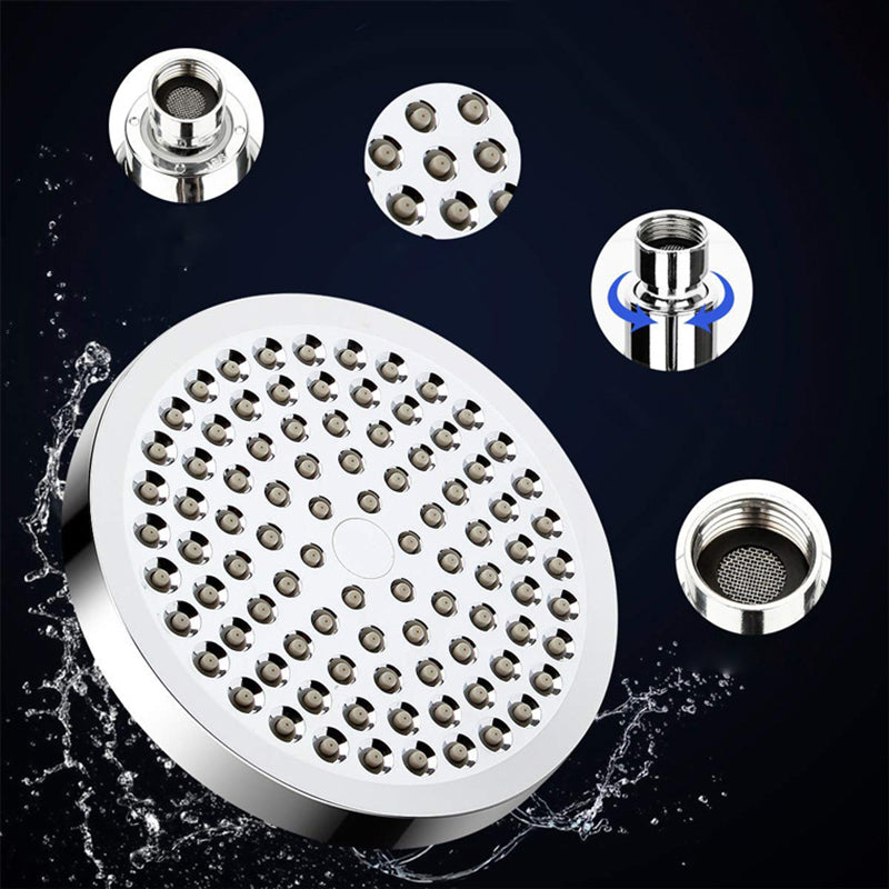 Silver Dual Shower Head with Hose Modern Style Wall-Mount Showerhead Clearhalo 'Bathroom Remodel & Bathroom Fixtures' 'Home Improvement' 'home_improvement' 'home_improvement_shower_heads' 'Shower Heads' 'shower_heads' 'Showers & Bathtubs Plumbing' 'Showers & Bathtubs' 6456494