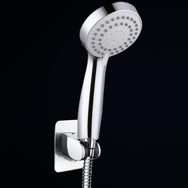 Silver Dual Shower Head with Hose Modern Style Wall-Mount Showerhead Clearhalo 'Bathroom Remodel & Bathroom Fixtures' 'Home Improvement' 'home_improvement' 'home_improvement_shower_heads' 'Shower Heads' 'shower_heads' 'Showers & Bathtubs Plumbing' 'Showers & Bathtubs' 6456495