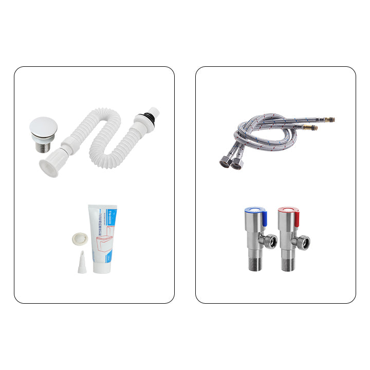 Modern Vessel Sink Round Porcelain Drain Assembly and Faucet Vessel Lavatory Sink Clearhalo 'Bathroom Remodel & Bathroom Fixtures' 'Bathroom Sinks & Faucet Components' 'Bathroom Sinks' 'bathroom_sink' 'Home Improvement' 'home_improvement' 'home_improvement_bathroom_sink' 6456515