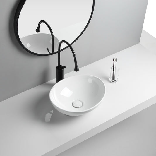 Modern Vessel Lavatory Sink Porcelain Oval with Faucet and Drain Assembly Vessel Sink Clearhalo 'Bathroom Remodel & Bathroom Fixtures' 'Bathroom Sinks & Faucet Components' 'Bathroom Sinks' 'bathroom_sink' 'Home Improvement' 'home_improvement' 'home_improvement_bathroom_sink' 6456528