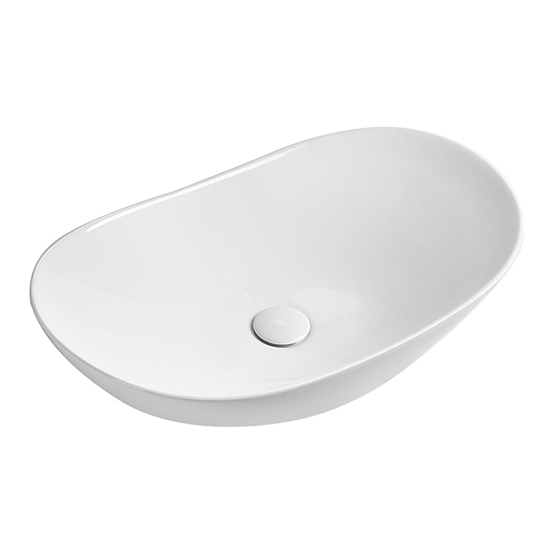 Modern Vessel Lavatory Sink Porcelain Oval with Faucet and Drain Assembly Vessel Sink Clearhalo 'Bathroom Remodel & Bathroom Fixtures' 'Bathroom Sinks & Faucet Components' 'Bathroom Sinks' 'bathroom_sink' 'Home Improvement' 'home_improvement' 'home_improvement_bathroom_sink' 6456532