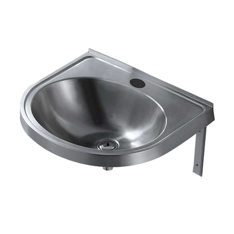 Modern Wall Mount Bathroom Sink Metal Wall Mount Bathroom Sink Clearhalo 'Bathroom Remodel & Bathroom Fixtures' 'Bathroom Sinks & Faucet Components' 'Bathroom Sinks' 'bathroom_sink' 'Home Improvement' 'home_improvement' 'home_improvement_bathroom_sink' 6456550