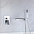 Contemporary Bathroom Faucet Wall Mounted Bathroom Faucet with Handheld Shower Chrome Clearhalo 'Bathroom Remodel & Bathroom Fixtures' 'Bathtub Faucets' 'bathtub_faucets' 'Home Improvement' 'home_improvement' 'home_improvement_bathtub_faucets' 6456573