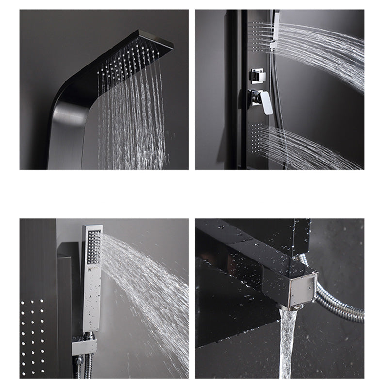 Contemporary Shower System Slide Bar Dual Shower Head Thermostatic Wall Mounted Shower Set Clearhalo 'Bathroom Remodel & Bathroom Fixtures' 'Home Improvement' 'home_improvement' 'home_improvement_shower_faucets' 'Shower Faucets & Systems' 'shower_faucets' 'Showers & Bathtubs Plumbing' 'Showers & Bathtubs' 6456638