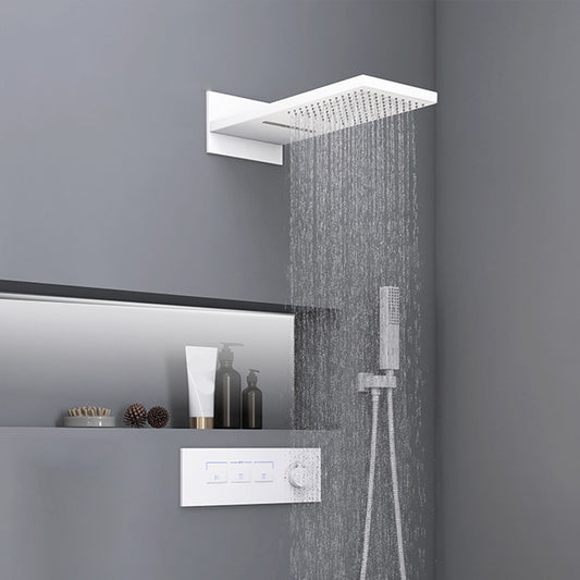 Modern Shower Set Handheld Shower Head Wall Mounted Shower System Clearhalo 'Bathroom Remodel & Bathroom Fixtures' 'Home Improvement' 'home_improvement' 'home_improvement_shower_faucets' 'Shower Faucets & Systems' 'shower_faucets' 'Showers & Bathtubs Plumbing' 'Showers & Bathtubs' 6456674