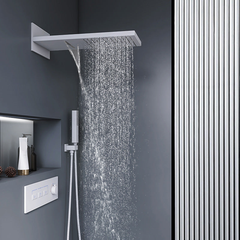 Modern Shower Set Handheld Shower Head Wall Mounted Shower System Clearhalo 'Bathroom Remodel & Bathroom Fixtures' 'Home Improvement' 'home_improvement' 'home_improvement_shower_faucets' 'Shower Faucets & Systems' 'shower_faucets' 'Showers & Bathtubs Plumbing' 'Showers & Bathtubs' 6456679
