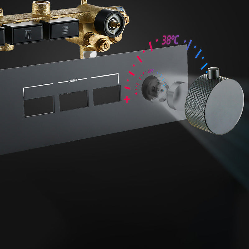 Modern Shower Set Handheld Shower Head Wall Mounted Shower System Clearhalo 'Bathroom Remodel & Bathroom Fixtures' 'Home Improvement' 'home_improvement' 'home_improvement_shower_faucets' 'Shower Faucets & Systems' 'shower_faucets' 'Showers & Bathtubs Plumbing' 'Showers & Bathtubs' 6456690