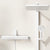 Contemporary Shower Set Adjustable Shower Head Slide Bar Wall Mounted Shower System White Clearhalo 'Bathroom Remodel & Bathroom Fixtures' 'Home Improvement' 'home_improvement' 'home_improvement_shower_faucets' 'Shower Faucets & Systems' 'shower_faucets' 'Showers & Bathtubs Plumbing' 'Showers & Bathtubs' 6456717
