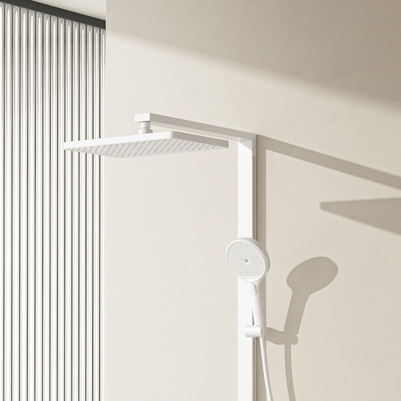 Contemporary Shower Set Adjustable Shower Head Slide Bar Wall Mounted Shower System Clearhalo 'Bathroom Remodel & Bathroom Fixtures' 'Home Improvement' 'home_improvement' 'home_improvement_shower_faucets' 'Shower Faucets & Systems' 'shower_faucets' 'Showers & Bathtubs Plumbing' 'Showers & Bathtubs' 6456724