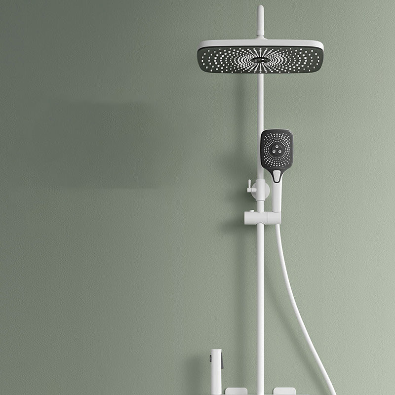 Contemporary Shower Set Handheld Shower Head Slide Bar Wall Mounted Shower System Clearhalo 'Bathroom Remodel & Bathroom Fixtures' 'Home Improvement' 'home_improvement' 'home_improvement_shower_faucets' 'Shower Faucets & Systems' 'shower_faucets' 'Showers & Bathtubs Plumbing' 'Showers & Bathtubs' 6456734