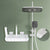 Contemporary Shower Set Handheld Shower Head Slide Bar Wall Mounted Shower System White Digital Display Not Included Clearhalo 'Bathroom Remodel & Bathroom Fixtures' 'Home Improvement' 'home_improvement' 'home_improvement_shower_faucets' 'Shower Faucets & Systems' 'shower_faucets' 'Showers & Bathtubs Plumbing' 'Showers & Bathtubs' 6456740