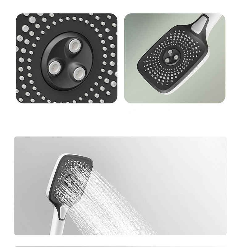 Contemporary Shower Set Handheld Shower Head Slide Bar Wall Mounted Shower System Clearhalo 'Bathroom Remodel & Bathroom Fixtures' 'Home Improvement' 'home_improvement' 'home_improvement_shower_faucets' 'Shower Faucets & Systems' 'shower_faucets' 'Showers & Bathtubs Plumbing' 'Showers & Bathtubs' 6456749