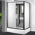 Contemporary Shower Stall Frosted Rectangle Shower Stall with Ceiling Black-Gray Front Opening Clearhalo 'Bathroom Remodel & Bathroom Fixtures' 'Home Improvement' 'home_improvement' 'home_improvement_shower_stalls_enclosures' 'Shower Stalls & Enclosures' 'shower_stalls_enclosures' 'Showers & Bathtubs' 6457163